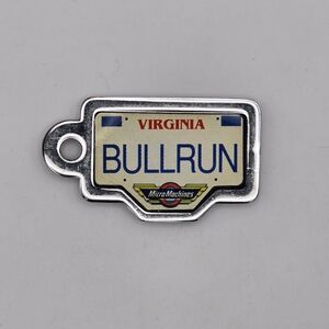 Vintage 1990 Galoob Micro Machines License Plate Virginia BULLRUN